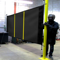laser shield curtains welding