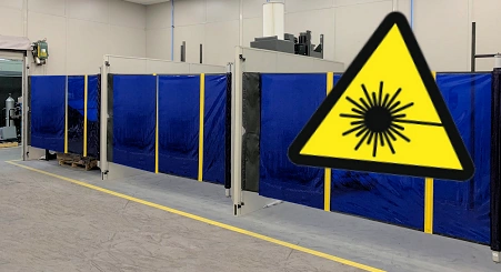 retractable laser barrier curtain guards