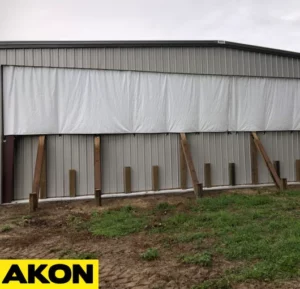 barn curtains to keep bugs and cold out (1)