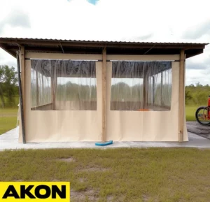 clear shed curtains for outside to keep rain and wind out