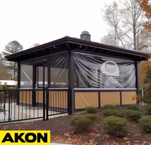 custom made to order pavilion side tarp walls