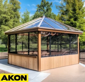 gazebo clear enclosure walls plastic tarps