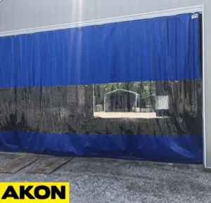 huge curtain for large opening with clear window