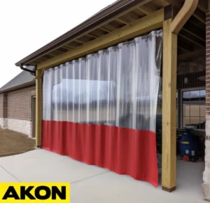 retractable outdoor vinyl curtains heavy duty to keep rain out