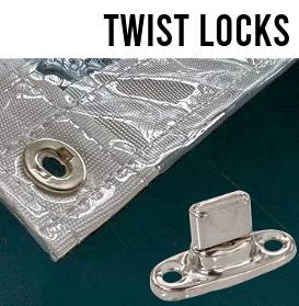 clear tarps with twist locks