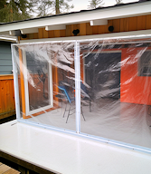 custom clear tarps with grommets for winter