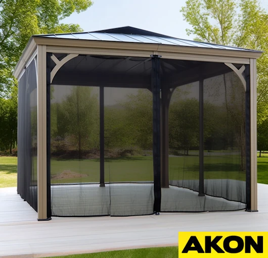 Mosquito Netting curtain panels for gazebo