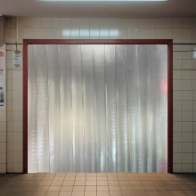 frosted privacy strip curtain door