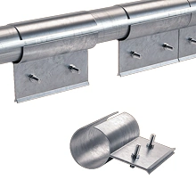 pipe mount hardware for strip curtains