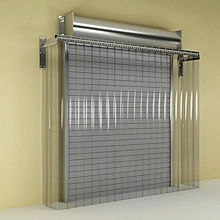 stand off strip curtain for roll up doors
