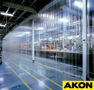 clear warehouse divider curtain wall industrial