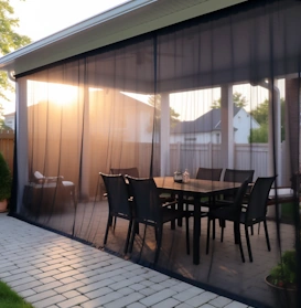 custom mesh mosquito curtains for patios and decks