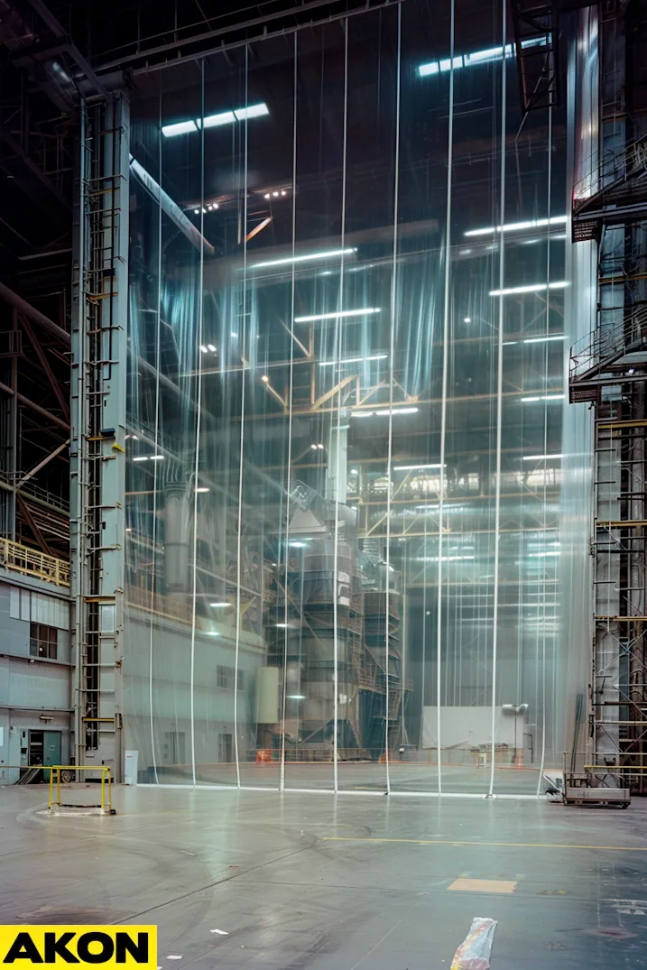 huge warehouse curtain clear