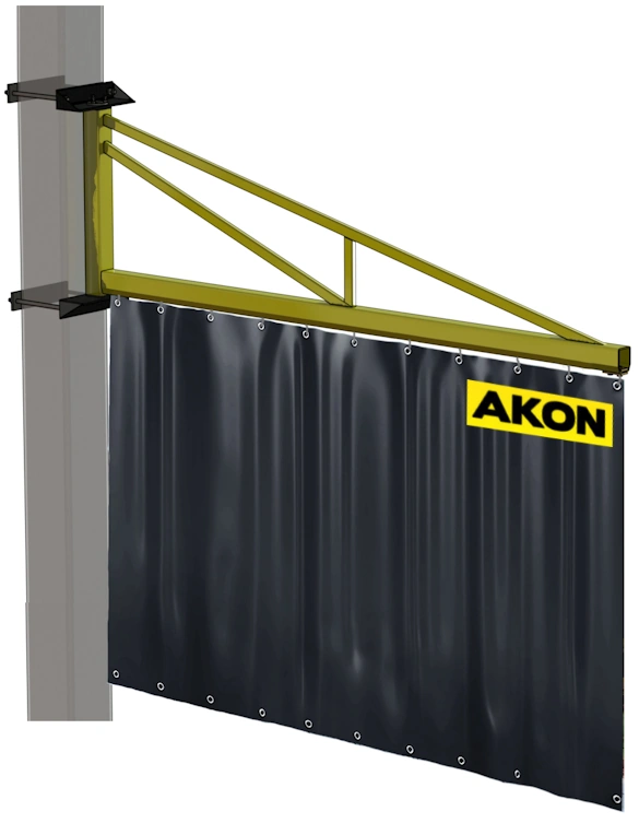 swing arm industrial curtain