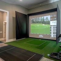 golf simulator side wall curtains