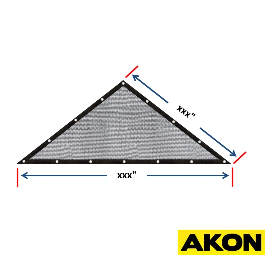 custom size triangle mosquito screens with grommets