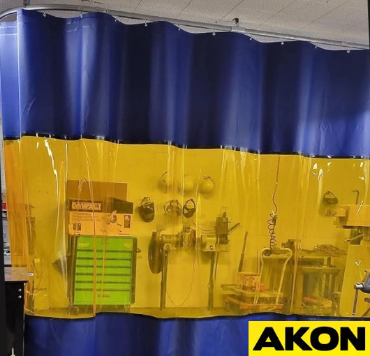 Welding-Curtains-with-Track-System Welding-Curtains-with-Track-System