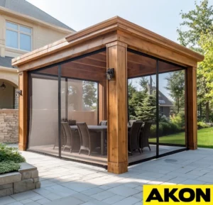 Gazebo insect screen curtains custom