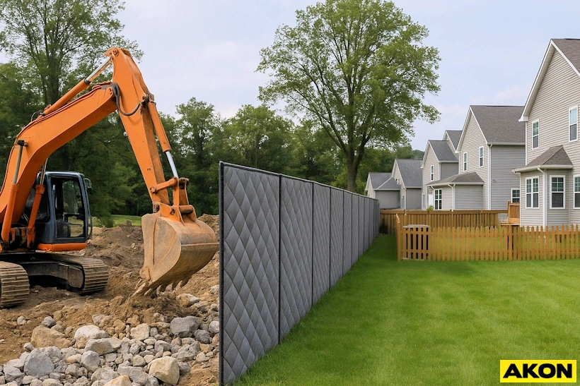 contain construction noise with sound barrier contain construction noise with sound barrier
