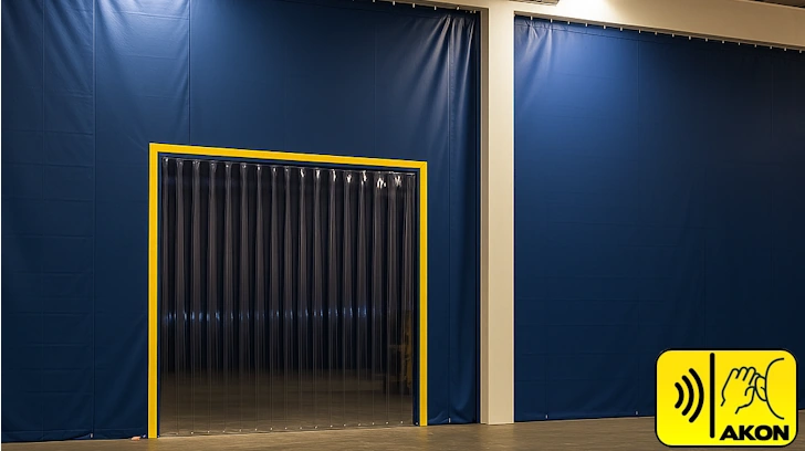 sound blocking industrial curtain wall with door sound blocking industrial curtain wall with door