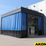 outdoor curtain enclosure industrial use