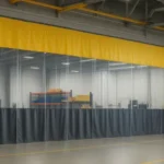 Create a Lean Manufacturing Layout Using Curtain Walls to separate work areas, improve efficiency, and keep manufacturing spaces organized