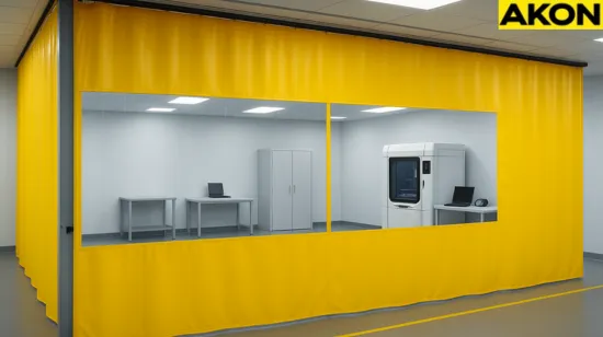 Using curtain walls to reduce airborne contaminants in 3D printing labs with enclosed workspace, single 3D printer, and clear viewing window