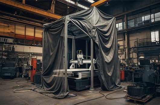 poorly-installed-tarp-for-cnc-machine