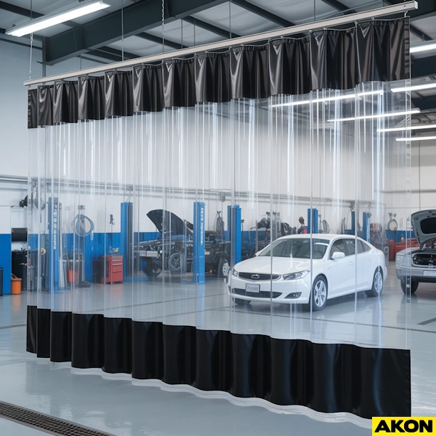 prep-station-curtains AKON Prep Station Curtains For Automotive Body Shops