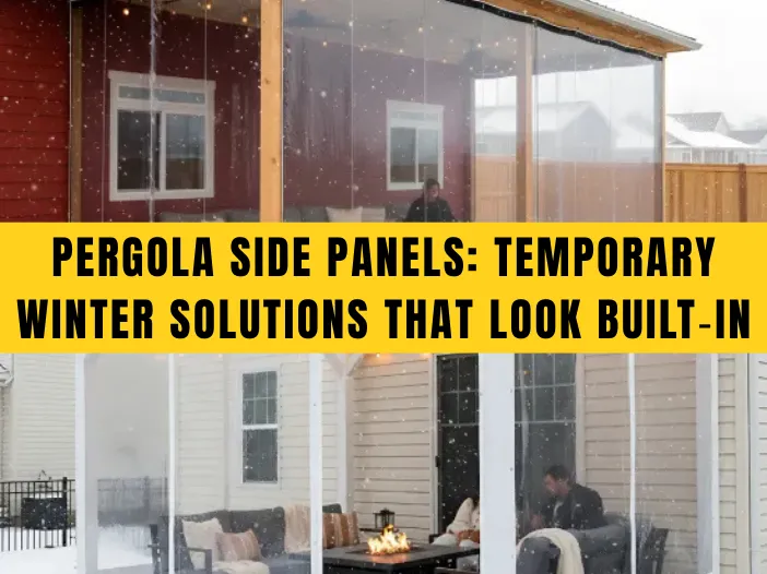 Featured image showing pergola side panels used as a temporary winter solution with a built-in look, highlighting the guide Pergola Side Panels Temporary Winter Solutions That Look Built-In