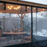 Pergola with transparent panels tightly sealed to block drafts How to Seal Pergola Corners and Gaps for a Tight Winter Fit