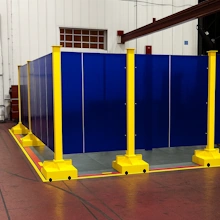 SB5000 portable retractable welding curtains