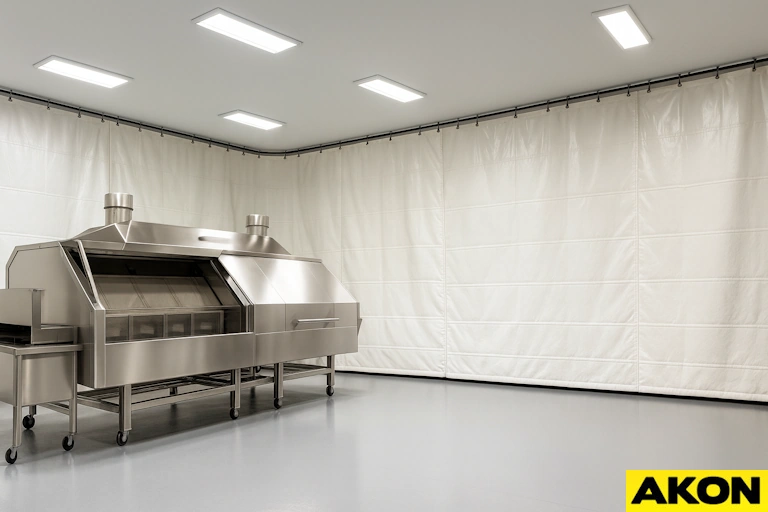 industrial insulated thermal divider curtain wall