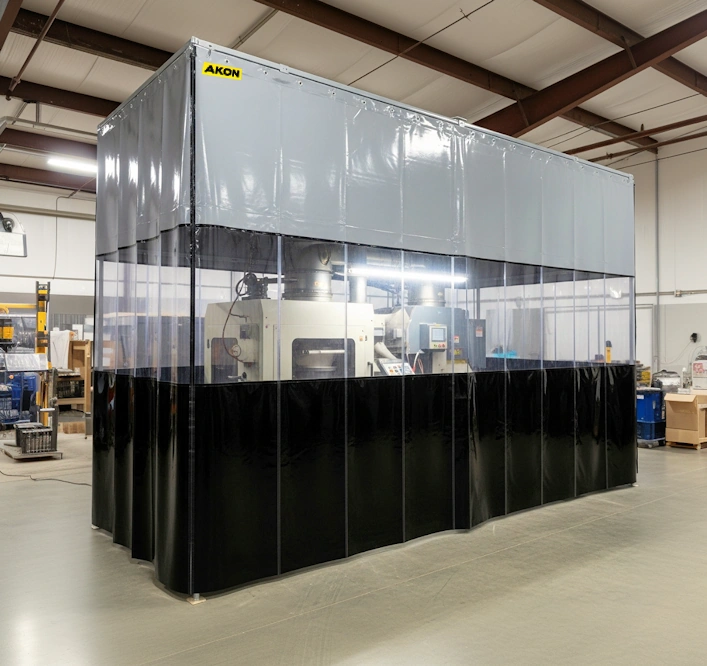 industrial self supported curtain enclosure
