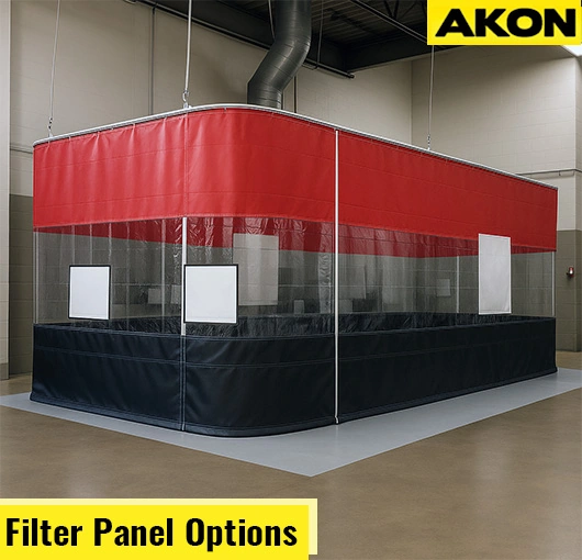 vinyl-paint-spray-booth-curtains-with-filter-panel vinyl-paint-spray-booth-curtains-with-filter-panel