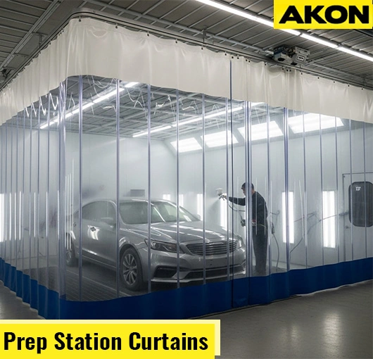 vinyl-prep-station-curtain-booth-setup vinyl-prep-station-curtain-booth-setup