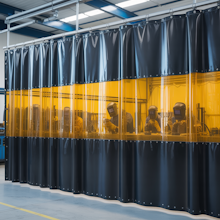 welding curtain walls vinyl tinted