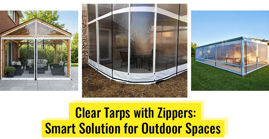 Clear vinyl tarps with zippers solution