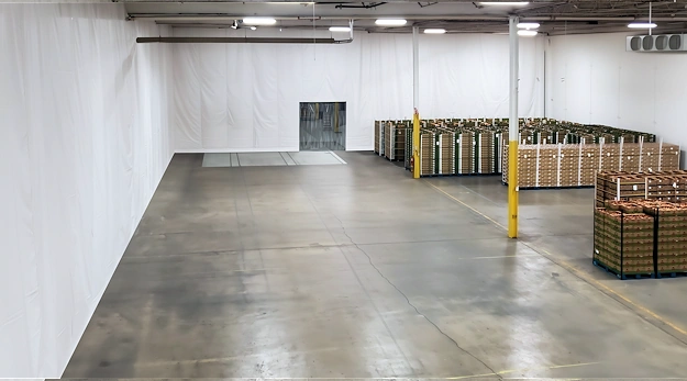 insulated warehouse curtain enclosure