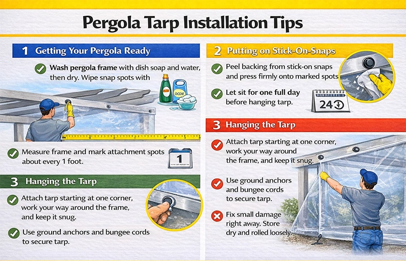 clear-tarp-installation-guide-stick-on-snaps