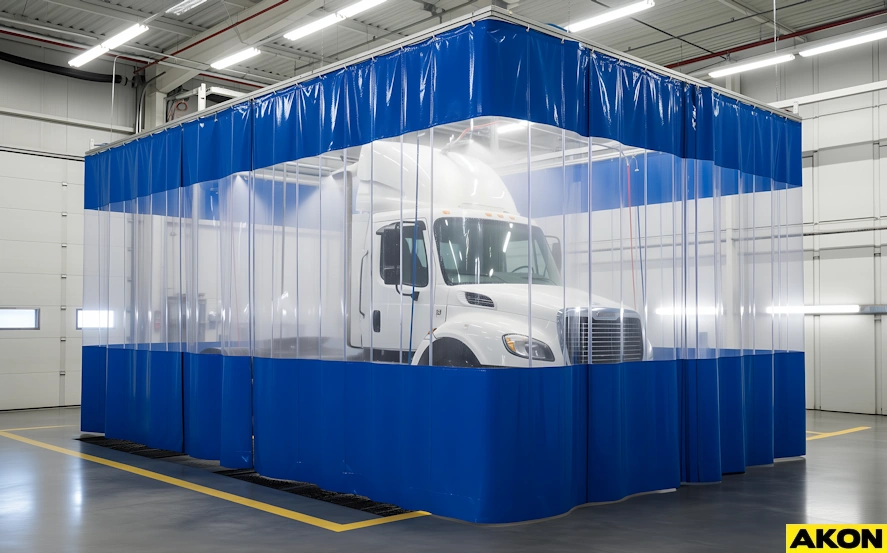 industrial washbay curtain enclosure