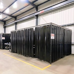 laser welding curtain enclosure