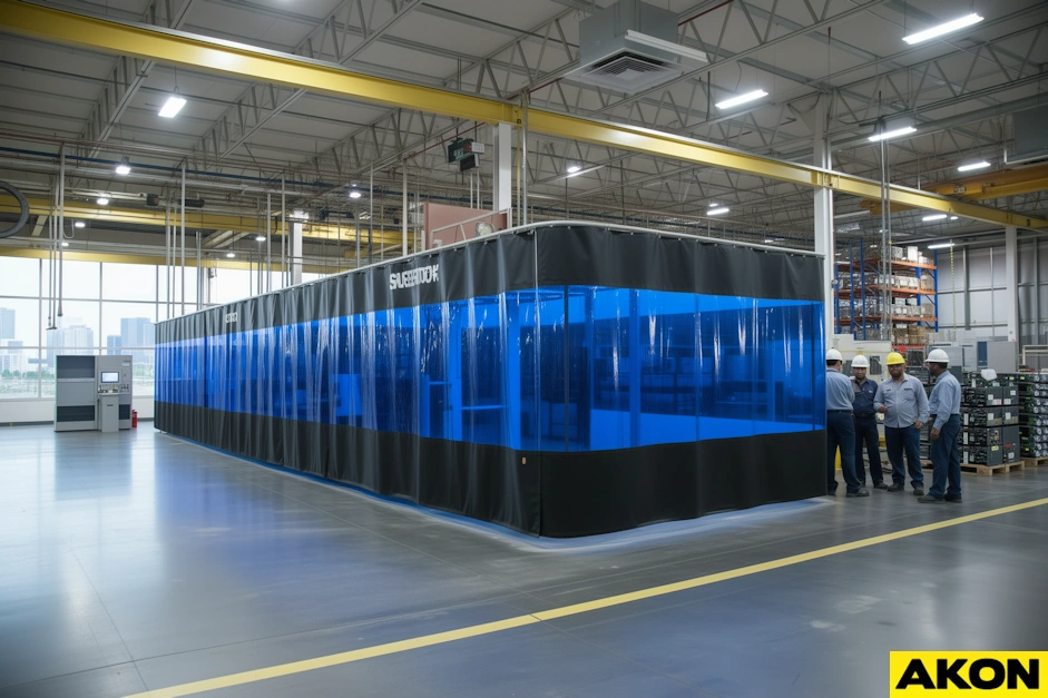 welding curtain enclosure