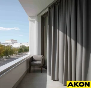 Weather Resistant Balcony Curtains in Fabric