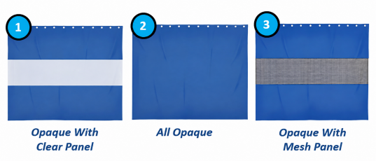 Curtain panel options
